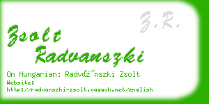 zsolt radvanszki business card